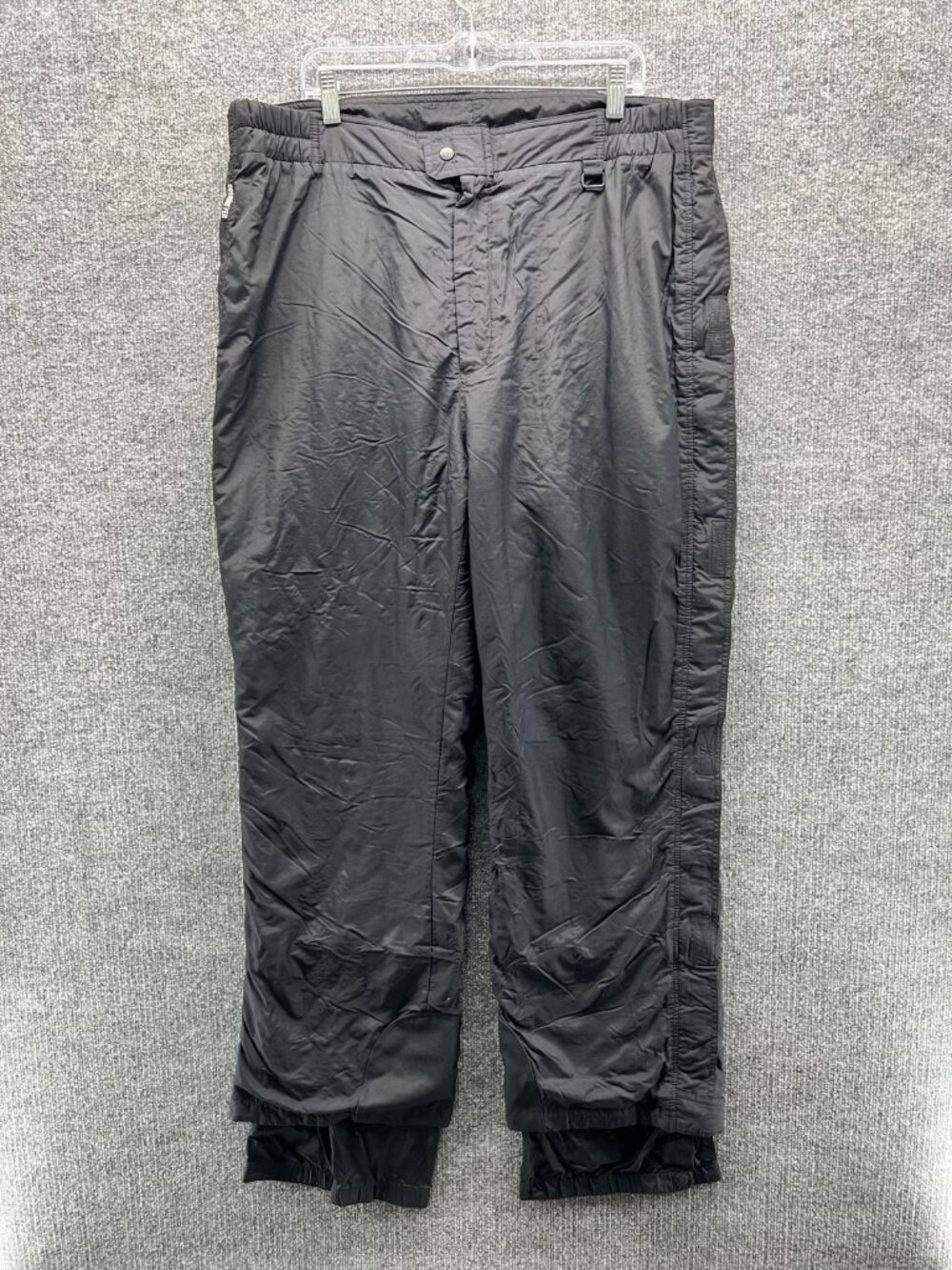Obermeyer Snow Pants Mens XL Black Woven Insulated Elastic Waist Pockets Ski